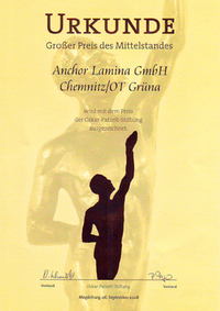 Prizewinner of the “Grosser Preis des Mittelstandes 2008” competition